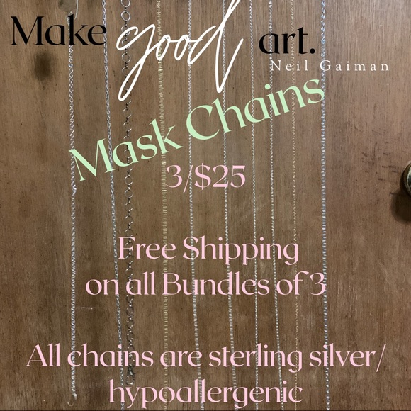 😷 (3/$25) Mask Chain - The "Silver Fish" - Picture 8 of 8
